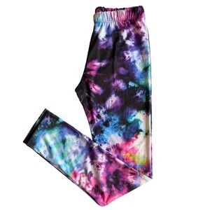 New Tie Dye Galaxy Leggings Multicolor Rave Festival Yoga Pants Basic Small